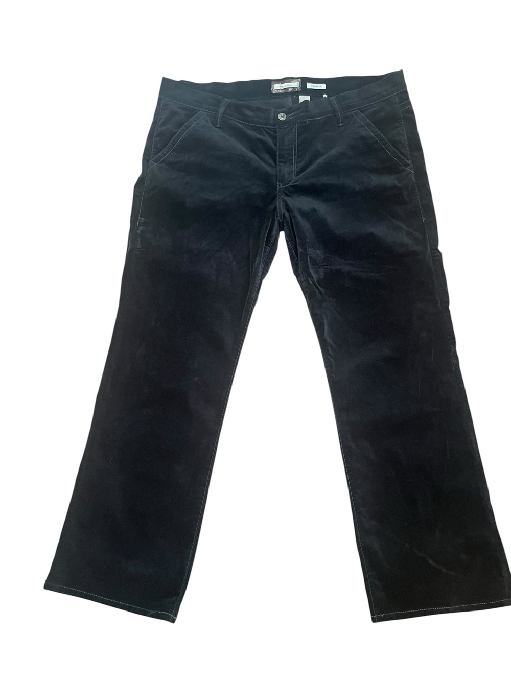 Old Navy Black Velvet Stretch Bootcut Pants Size 16 Y2K Holiday